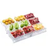 Base de Charola para Alimentos Frescos de Supermercado, Alfombrilla para Gabinete Frío, Cortina de Viento para Gabinete, Accesorios para Exhibición de Frutas, Soporte Transparente para Exhibición de Frutas en Escalera