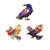 Broche Insignia de Metal de Cuervo Colorido Pájaro Pequeño Adorno Creativo Accesorio Pin Decoración Ropa Mochila Transfronterizo