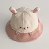 Gorro para Bebé para Otoño e Invierno, Lindo Diseño de Dibujos Animados, Cálido y Cortavientos Sombrero de Pescador para Niños y Niñas, Grueso Sombrero de Cubo de Pana