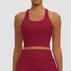 Sujetador Deportivo de Color Sólido Europeo y Americano Ropa Interior con Almohadillas en el Pecho Espalda Cruzada Chaleco Sujetador Casual Ropa de Yoga Top de Fitness de Secado Rápido