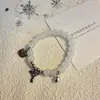 Novo Bracelete de Vidro Flor Estrela para Mulheres Design de Nicho Ins Fada da Floresta Doce Melhor Amiga Bracelete de Contas Coloridas para Mulheres