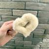 Horquilla de pelo de felpa con forma de corazón para otoño e invierno, pinza para el pelo en la parte posterior de la cabeza, pinza de agarre para mujer, pinza de tiburón peludo Advanced Sense, tocado