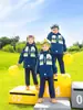 Uniforme escolar para alunos do ensino fundamental e médio Conjunto de três peças para crianças Roupas removíveis de primavera e outono Jardim de infância Roupas de jardim de infância Espessamento de inverno