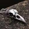 Joyería de Cuervos Venta Directa al Por Mayor Moda Europea y Americana Tendencia Colgante de Calavera de Cuervo de Pico Agudo Collar Personalizado de Acero Inoxidable