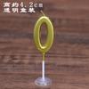 Vela digital galvanizada en oro Tuhao con forma de pastel decorativo para hornear, caja transparente, embalaje independiente, tarjeta de feliz cumpleaños