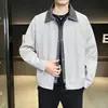 Chaqueta de trabajo patchwork retro americana para hombre, nuevo estilo otoño 2025, top casual versátil holgado para hombre, moderno