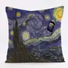 Funda de Almohada Pintura al Óleo Vintage Estilo Europeo Pastoral Van Gogh Cojín Decorativo Creativo para Sala de Estar Sofá Cojín Lumbar Respaldo de Cama