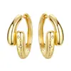 Pendientes Geométricos Transfronterizos Más Vendidos con Piedras y Agujas de Plata 925, Estilo de Nicho de Gama Alta, Pendientes Estilo Ins, Venta al por Mayor para Mujeres