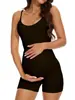 Traje de Baño para Mujeres Embarazadas Estilo Nuevo de Amazon Traje de Baño para Mujeres Europeo y Americano de Color Sólido de Alta Elasticidad Moda con Tirantes para el Vientre para Comercio Exterior