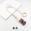 Atracadores de Cortina Estilo Bohemio con Anillos de Madera, Borlas, Bolas Colgantes, Accesorios de Cortina de Cuerda de Algodón y Lino Estilo Nórdico y Japonés, Hebillas de Correa de Amarre