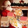 KZ144 Paquete de Regalo Navideño para Comercio Exterior Paleta Muñeco de Nieve Copo de Nieve Casa 3D Grande y Pequeña Caja de Regalo de Dulces