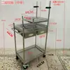 Carrito de Transmisión en Vivo de Acero Inoxidable para Influencers, Carrito de Puesto Móvil con Barandillas, Carrito de Herramientas de Almacenamiento Estable