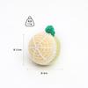 Producto terminado bueno Caqui lana colgante tejido a crochet hecho a mano Caqui lana colgante tejido adornos de fruta tejidos