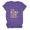 Amazon ebay verano nuevo damas todo-combinación ma ma mamá bruh camiseta de manga corta cuello redondo