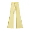 Calça Yoga Flare Sexy Estilo Americano com Cordão de Lã 25 Outono Novo Elástica Slim-Fit Casual Esportiva Longa