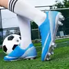 Chuteiras de Campo de Tamanho Grande e Cano Baixo para Adolescentes e Estudantes, Sapatos Esportivos Leves para Competição e Treinamento, Sapatos Esportivos com Travas Longas para Crianças Mais Velhas