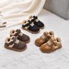 Tenis para niño con forro polar Zapatos de algodón Zapatos cálidos de invierno Botas de nieve impermeables para niños Zapatos de algodón grandes de lana de cordero para niña