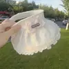 Sombrero de Algodón Puro para Bebé Niña Verano con Encaje y Moño Visera Elegante Sombrero de Sol para Bebés Niñas