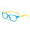 Gafas antiazules para niños, nuevas, de montura completa, planas, de silicona, con espejo cómodo F8156