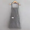 Estilo Nuevo Estilo Occidental Algodón Transpirable Delantal Cocina Hogar Chaleco Cintura Delgada Mujer Anti-Aceite Suciedad Ropa de Trabajo Cocina