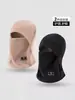 Máscara de ciclismo de inverno, aquecedor de pescoço, gorro tudo-em-um para homens e mulheres, touca forrada de fleece para capacete de inverno, quente e protetora para as orelhas contra o frio