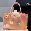 Bolsa de Feltro de Boneca Desenho Animado Bolsa para Presente de Primeiro Aniversário de Bebê Lua Cheia Bolsa Tote Personalizada para o Dia a Dia Pode Imprimir Logo Bolsa de Ombro