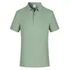 Camisa Polo de Manga Corta con Cuello de Solapa de Piqué de Porcelana Helada de Doble Cara para Verano con Logotipo Estampado, Camiseta de Trabajo Corporativo, Camisa Polo Personalizada