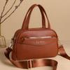 Bolsa Feminina da Moda para Celular Cor Sólida Transversal de Ombro Único Versátil Mini Bolsa de Mão Mãe de Meia Idade Compras de Supermercado Bolsa Multi-Zíper