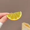 Presilhas de cabelo divertidas de acrílico com tema de frutas, novo estilo de verão, doces e frescas, presilhas jacaré delicadas, acessórios de cabelo