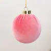 Adornos de bola de Navidad envueltos en terciopelo multicolor 6/8CM Decoración navideña bolas de Navidad de plástico decoraciones para árbol de Navidad