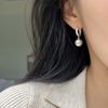 Aretes de Rombos con Perlas, Aretes de Perlas Sencillos, Únicos y Elegantes, Estilo Minimalista de Nicho, Aretes Nuevos para Mujer