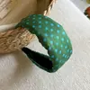 Diadema Retro de Lunares de Colores de Ala Ancha para Mujer, Diadema de Esponja Alta, Pinza para el Cabello Versátil, Accesorio para el Cabello que Adelgaza el Rostro