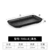 Vajilla Creativa Plato para Sushi Barbacoa Plato Largo Estilo Japonés de Plástico Plato Rectangular Imitación Porcelana Plato para Olla Caliente Uso Comercial