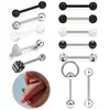 E-commerce Transfronteiriço Mais Vendido Conjunto de 12 Peças de Piercings de Língua, Estrela de Cinco Pontas, Bola Redonda, Conjunto de Joias para Piercing Barbell, Piercings de Língua, Piercings de Mamilo