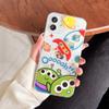 Foguete de desenho animado fofo com três olhos para capa de celular Apple 13promax iphone12 personalidade 14 resistente a quedas
