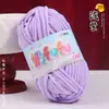 Hilo de hielo fino, terciopelo dorado, muñeca tejida a mano, suéter DIY, pantuflas de ganchillo, cojín, bufanda tejida, hilo suave