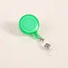 Hebilla Redonda de ABS Transparente de Colores Fácil de Tirar Llavero Telescópico Clip Trasero Portatarjetas de Insignia Accesorios Logo Personalizado