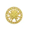 Botões Metálicos Vintage em Formato de Sol com Design Vazado, Acessórios Decorativos para Ternos, Casacos, Jaquetas de Couro e Calças Masculinas e Femininas