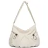Nuevo Bolso de Hombro Ligero de Moda con Pliegues, Diseño de Nicho Estilo Coreano para Mujer, Bolso Tote Cruzado Versátil de Gran Capacidad