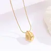 Accesorios de Collar de Acero Inoxidable Dorados con Forma de Gota para Mujer Estilo Ins Moda Europea y Americana Cadena de Hueso de Serpiente No Desvanecible