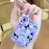 Máquina de Juego Creativa de Tocadiscos Sanrio de Dibujos Animados, Juguete Giratorio Divertido para Alivio del Estrés con la Punta del Dedo, Llavero Colgante para Mochila de Estudiante