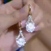 Brincos de opala verde novos, da moda, requintados, japoneses e coreanos, de luxo leve, elegantes, pendentes, brincos elegantes de alta qualidade para mulheres