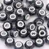 Pulseras de Venta Caliente Transfronterizas, Accesorios de Cuentas Facetadas de Cristal Coloridas con Agujero Grande, Accesorios para Joyería de Resina DIY al por Mayor