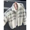 Otoño 2026 Cárdigan Casual Juvenil Retro con Cremallera, Suéter de Punto de Cuello Grande, Cárdigan, Top de Alta Gama