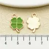 Sombrero Verde Irlandés que Gotea Aceite Trébol de la Suerte Colgante de Trébol Pulsera Llavero DIY Accesorios de Joyería