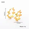 Pendientes Populares Europeos y Americanos de Acero Inoxidable para Mujer, Lujo Accesible Pendientes Elegantes Retro Transfronterizos U Joyería de Acero de Titanio de Gama Alta