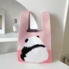 2024 Regalo de Mano Nuevo Estilo Celebridad de Internet Bolso Tejido Bolso Tote Versátil Estilo Japonés y Coreano Bolso Casual de Mujer Bolso de Punto de Mujer