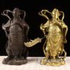 Ornamentos de Guan Gong, Deus Marcial da Riqueza em Latão Puro com Alça, Tatuagem, Estátuas de Bronze de Guan Erye