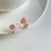 Pendientes de Flor de Aguja de Plata con Súper Hada, Temperamento Dulce, Diseño de Nicho, Estilo Juvenil, Pendientes Versátiles de Moda, Accesorios para Orejas de Lujo Ligero