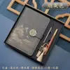 Caja de Regalo Set de Cuaderno A5 Personalizado con Estilo Chino Ciudad Prohibida Memoria USB Flash Drive Creativa Cuaderno, Bloc de Notas de Negocios con Alto Valor Estético